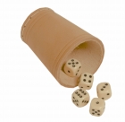 Leather Dice Cup with Dices