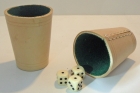 Leather Dice Cup with Green Felt.....